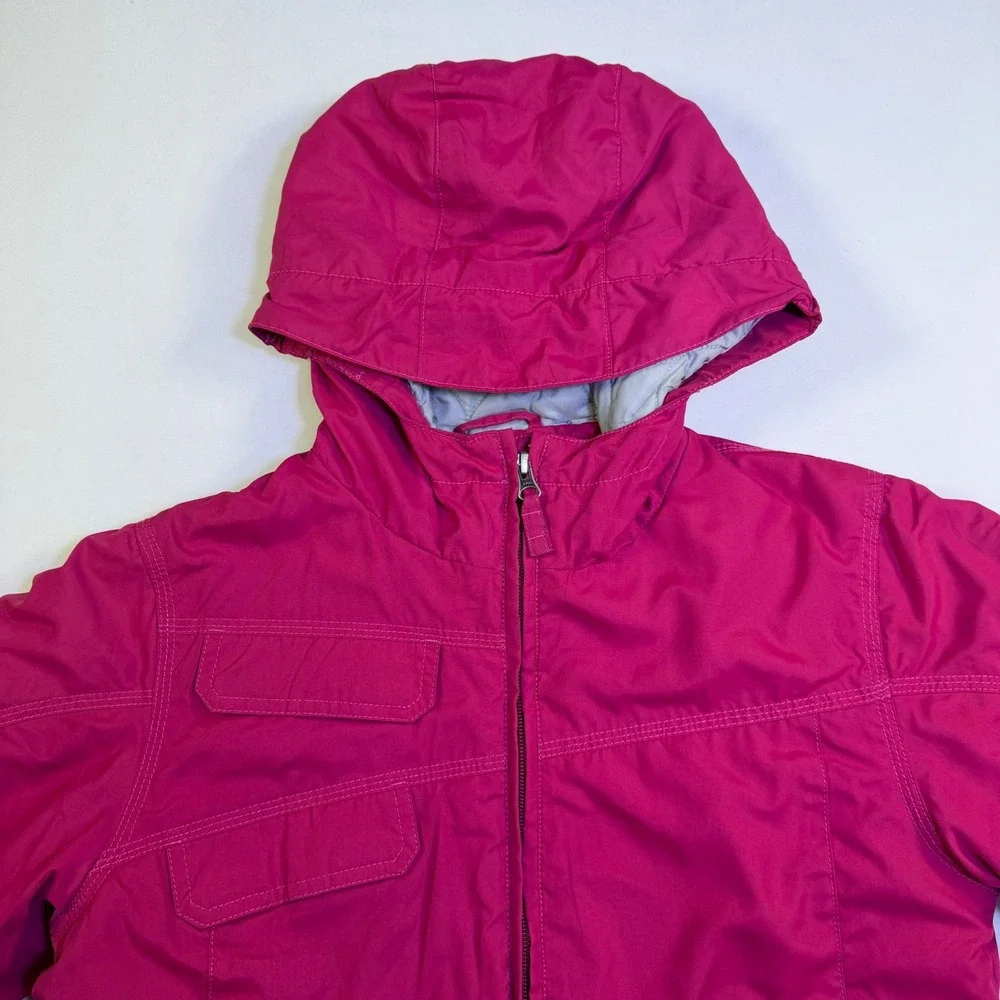 White Sierra Girls Large Magenta‎ Pink Hooded Insulated Jacket Full Zip Coat